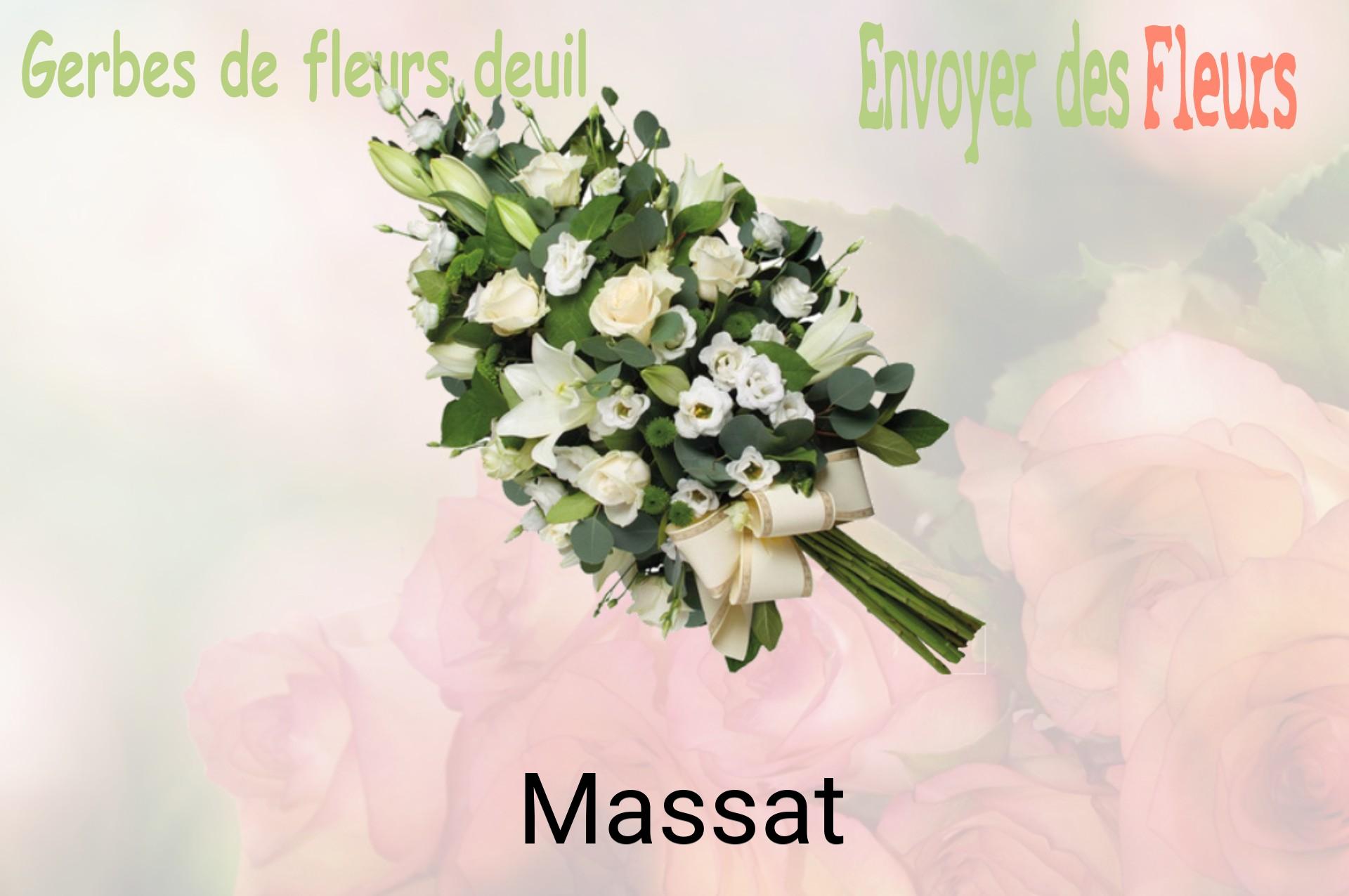 Gerbe de fleurs de deuil livrée à Massat